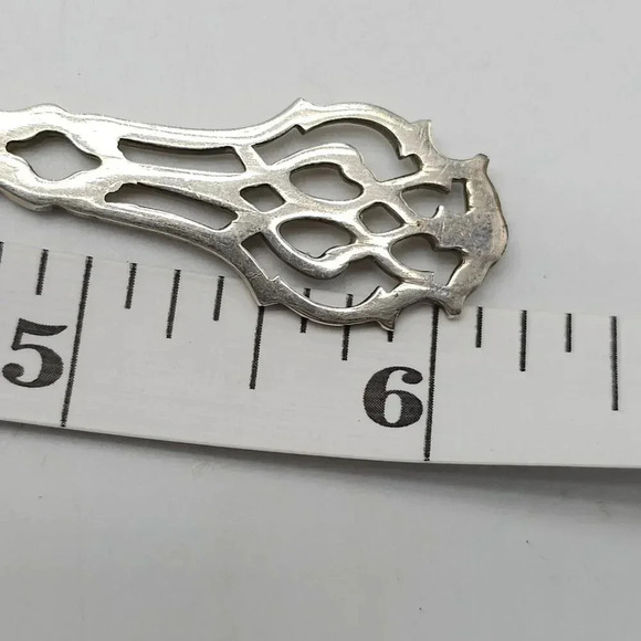 Antique LUNT Monticello Sterling Silver Butter Pick Twisted Tip 6 1/2 inches - Picture 5 of 6